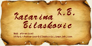 Katarina Bilašković vizit kartica